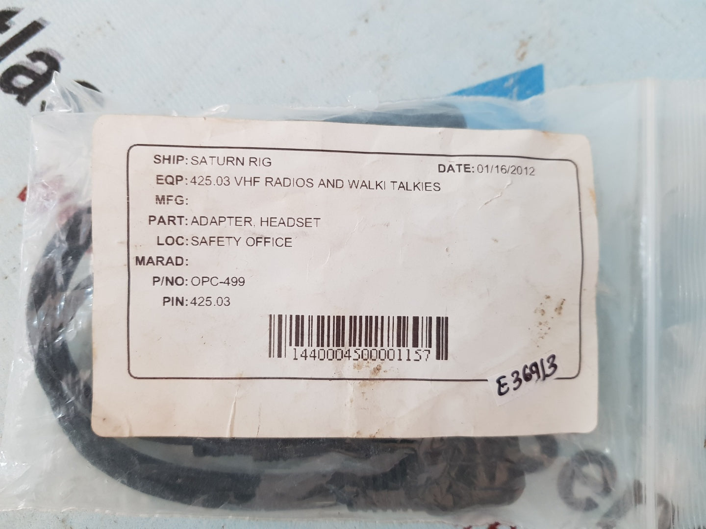 Pilot Avionics PA OPC499 Head Adapter