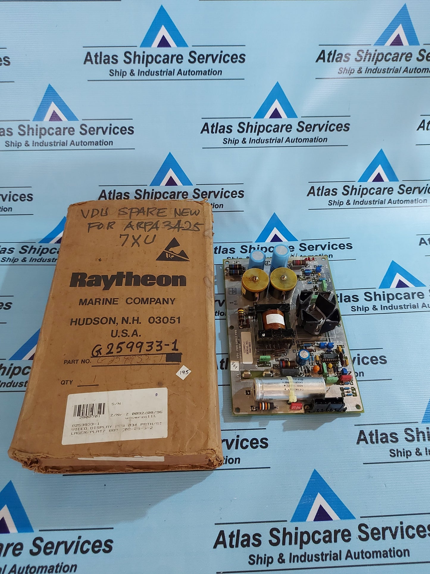 RAYTHEON G259933-1 VIDEO DISPLAY PCB CARD