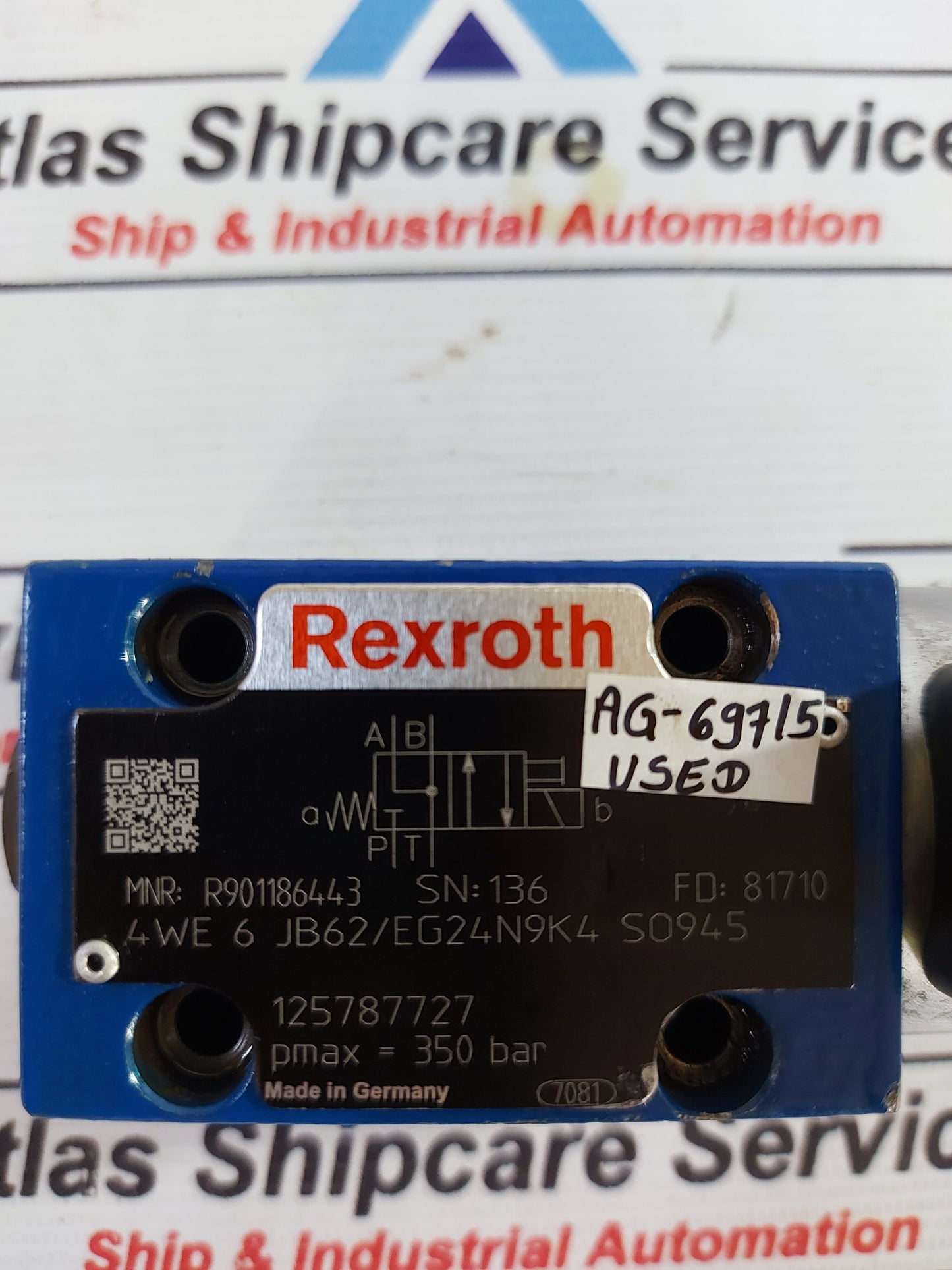 REXROTH R901186443 HYDRAULIC DIRECTIONAL CONTROL VALVE AG697