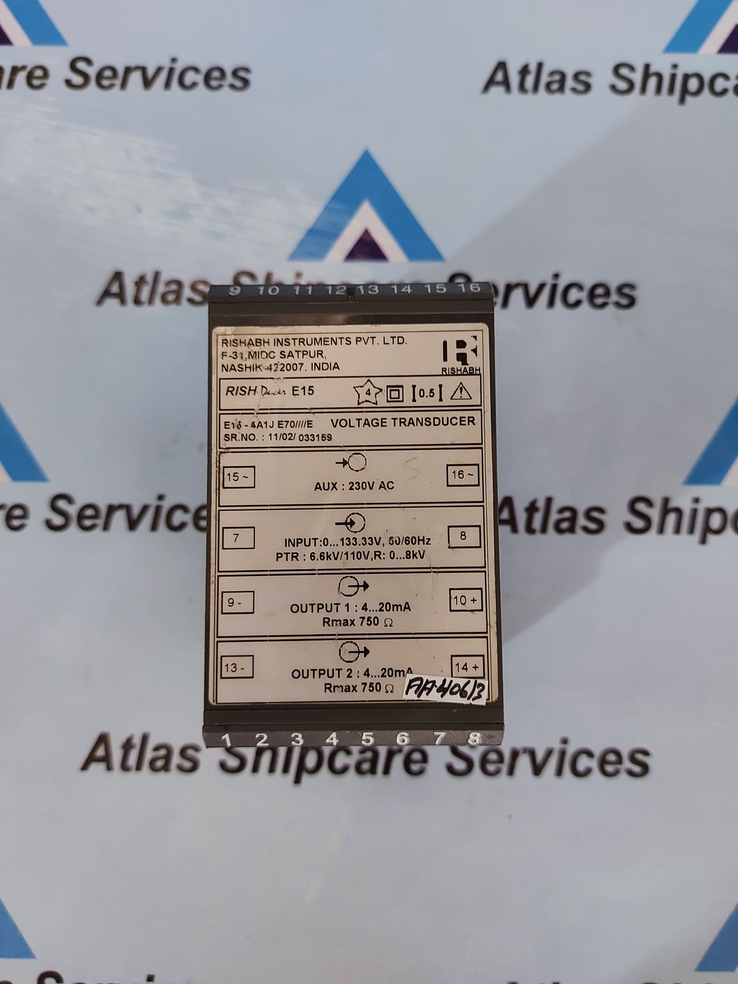 RISHABH RISH DUCER E15 VOLTAGE TRANSDUCER E15-4A11 E70////E