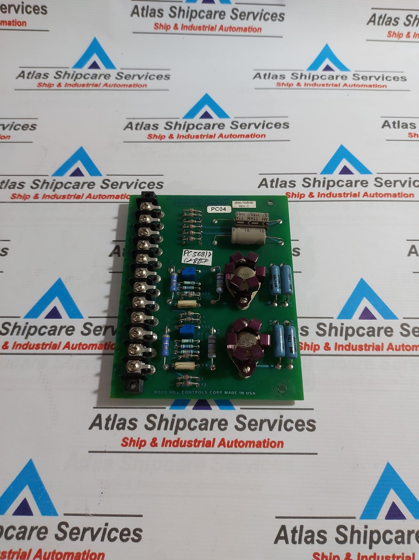 ROSS HILL CONTROLS 0000-7535 BATTERY CHARGER 12V FUW HOC CIRCUIT BOARD