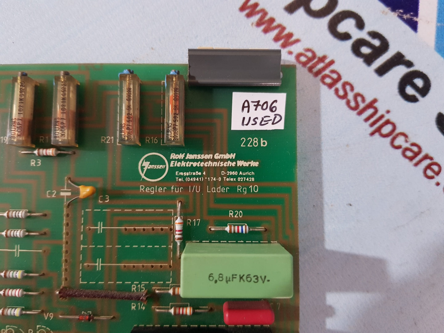 Rolf Janssen Regler Fur I/U Lader Rg10 Pcb Card