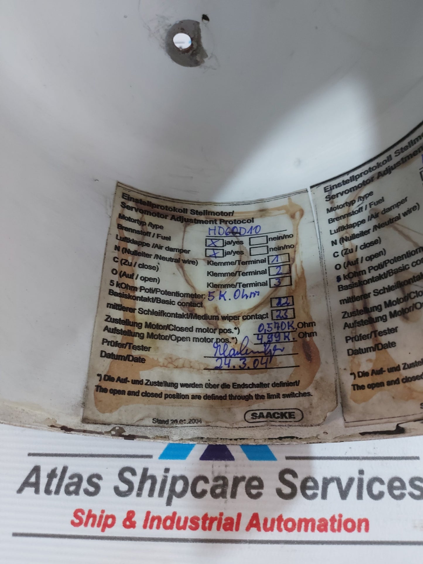 SAACKE OIL COMPOUND REGULATOR 7-6967-524458