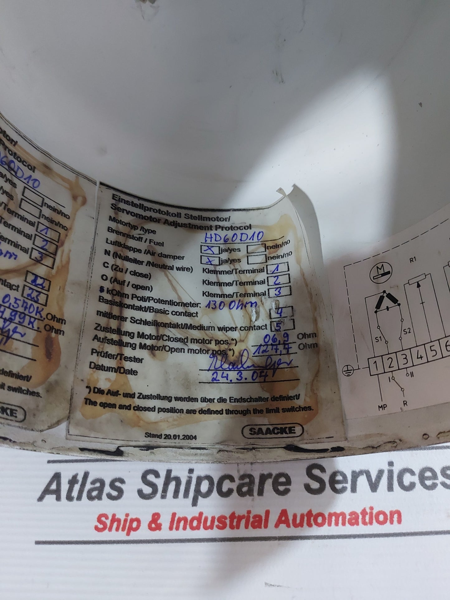 SAACKE OIL COMPOUND REGULATOR 7-6967-524458