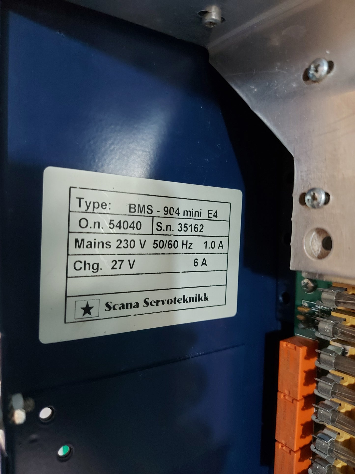 SCANA SERVOTEKNIKK BMS-904 mini E4 FIRE ALARM PANEL