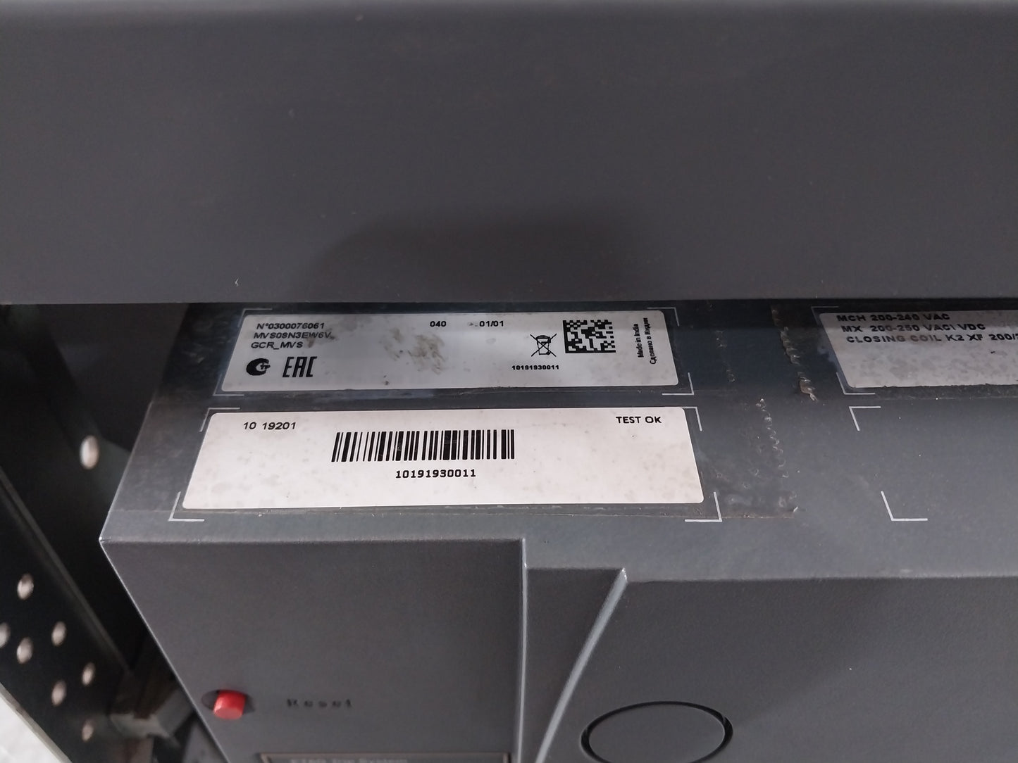 SCHNEIDER ELECTRIC EASYPACT MVS08N CIRCUIT BREAKER 800A 1000V 12kV