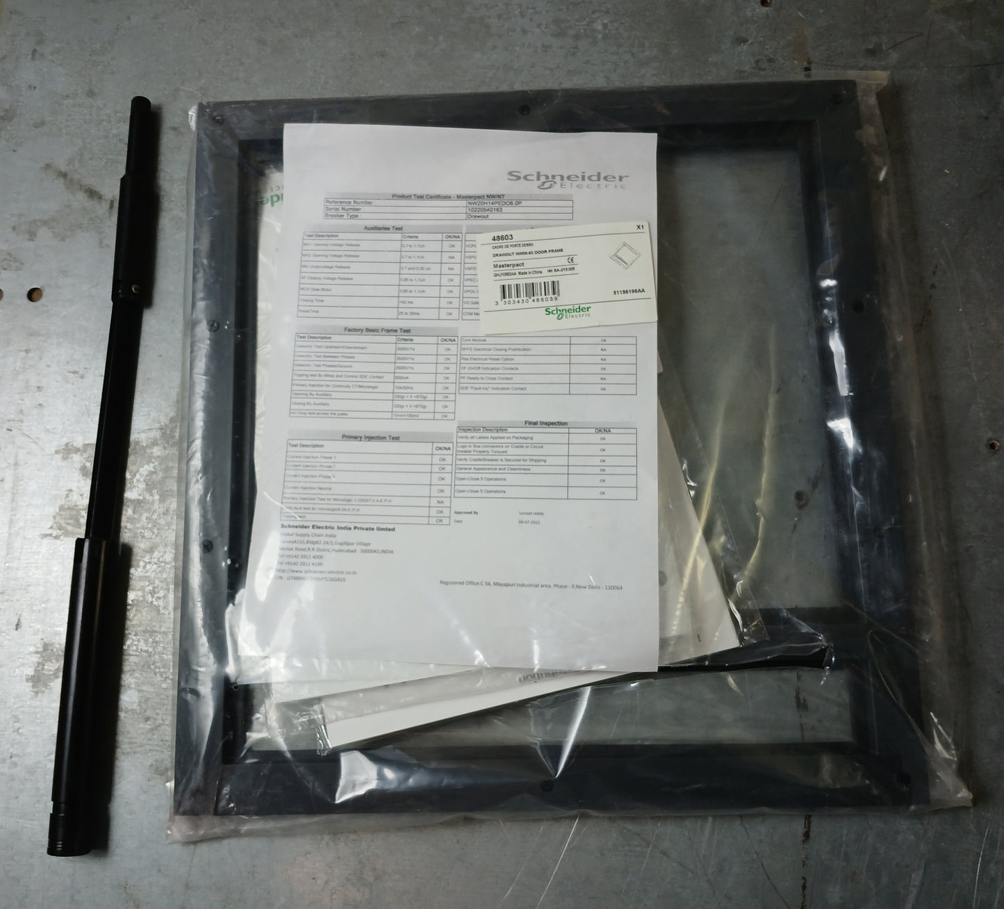 SCHNEIDER ELECTRIC NW20 H1 MASTERPACT CIRCUIT BREAKER 2000A 4 POLE