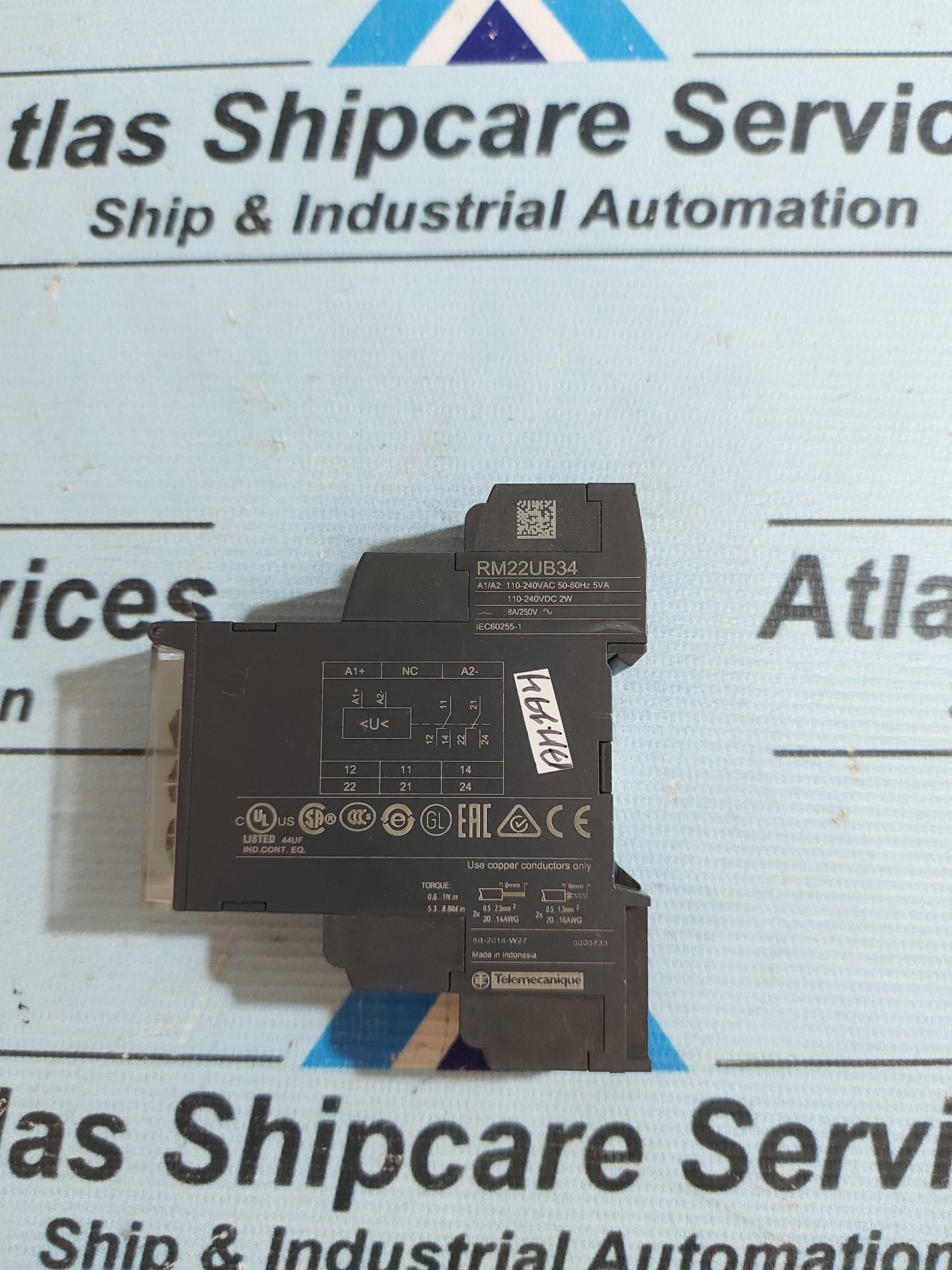 SCHNEIDER ELECTRIC RM22UB34 1-PHASE VOLTAGE CONTROL RELAY