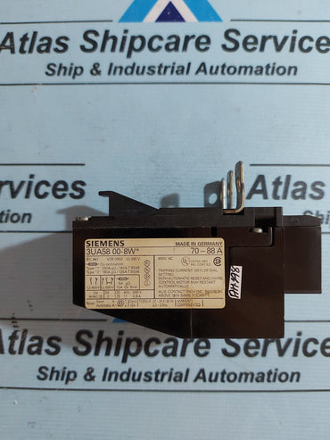 SIEMENS 3UA58 00-8W MOTOR CONTROL OVERLOAD RELAY
