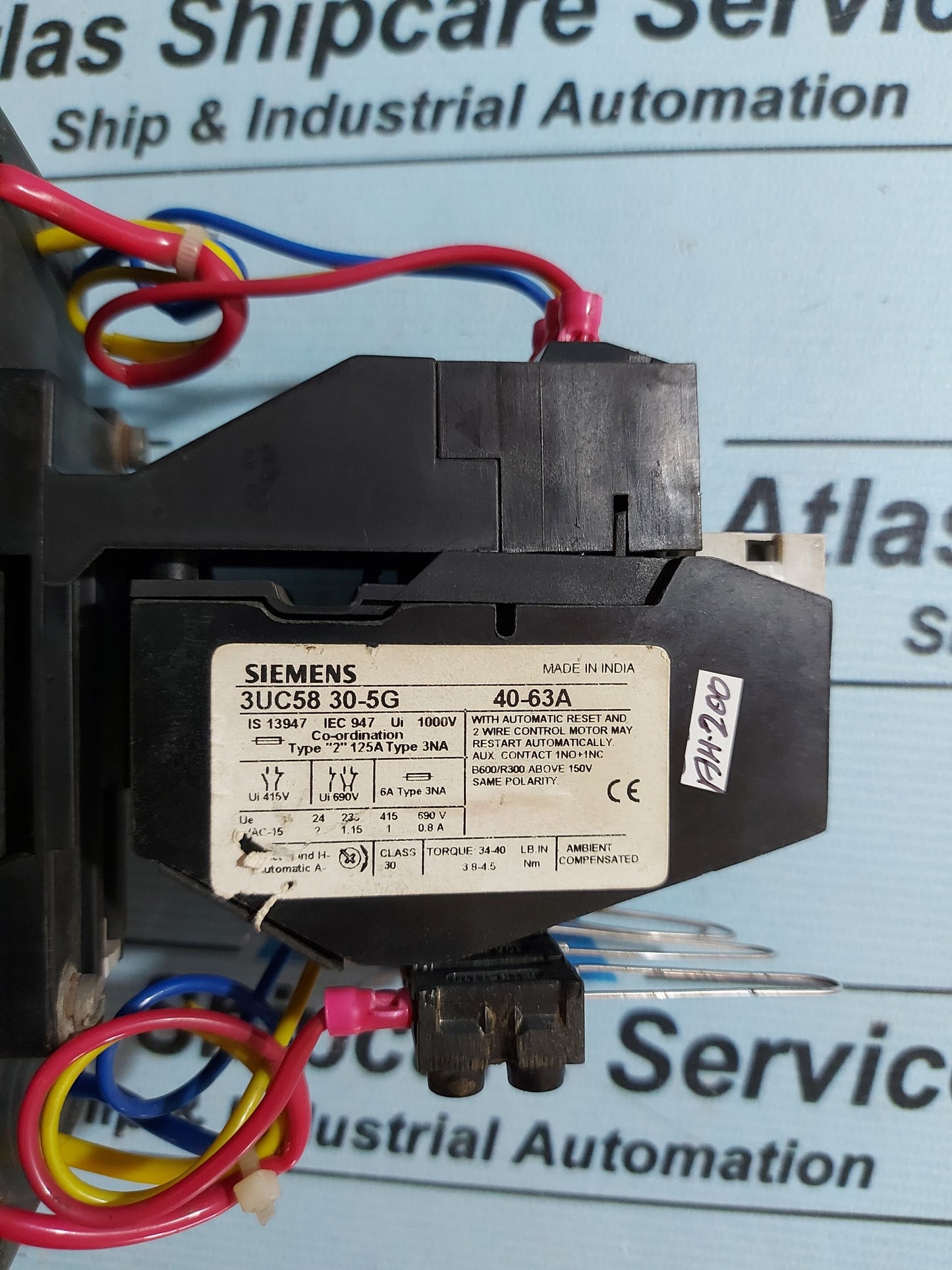 SIEMENS 3UC58 30-5G 40-63A THERMAL OVERLOAD RELAY
