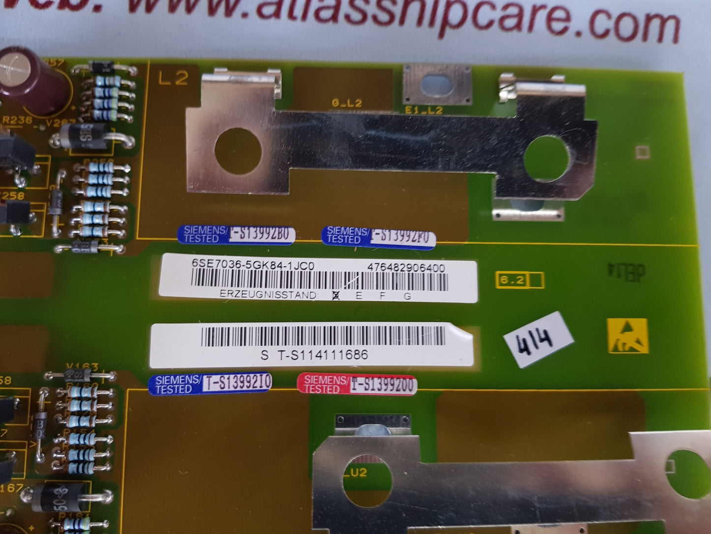 SIEMENS 6SE7036-5GK84-1JC0 DRIVER BOARD