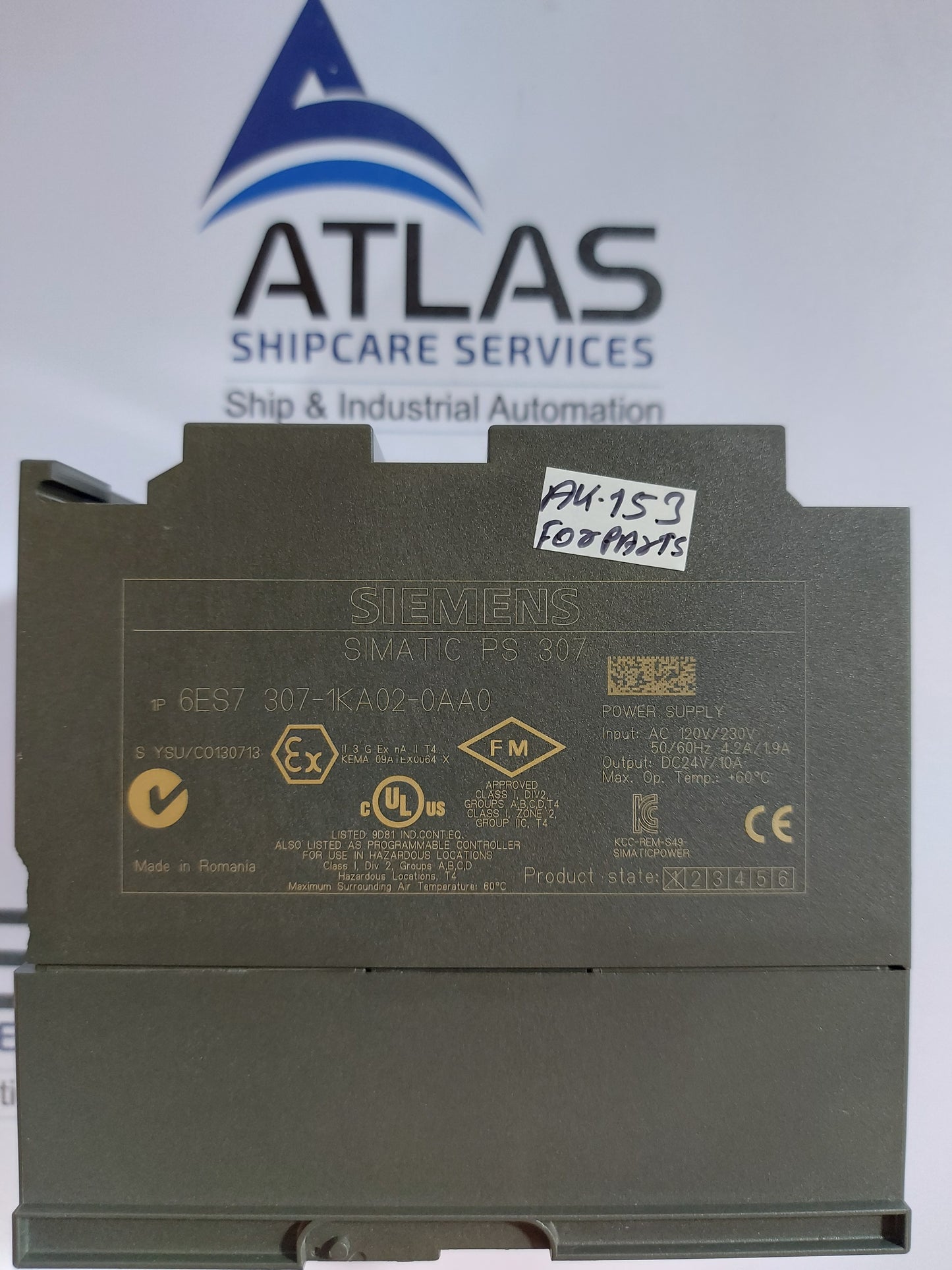 SIEMENS SIMATIC PS 307 6ES7 307-1KA02-0AA0 POWER SUPPLY
