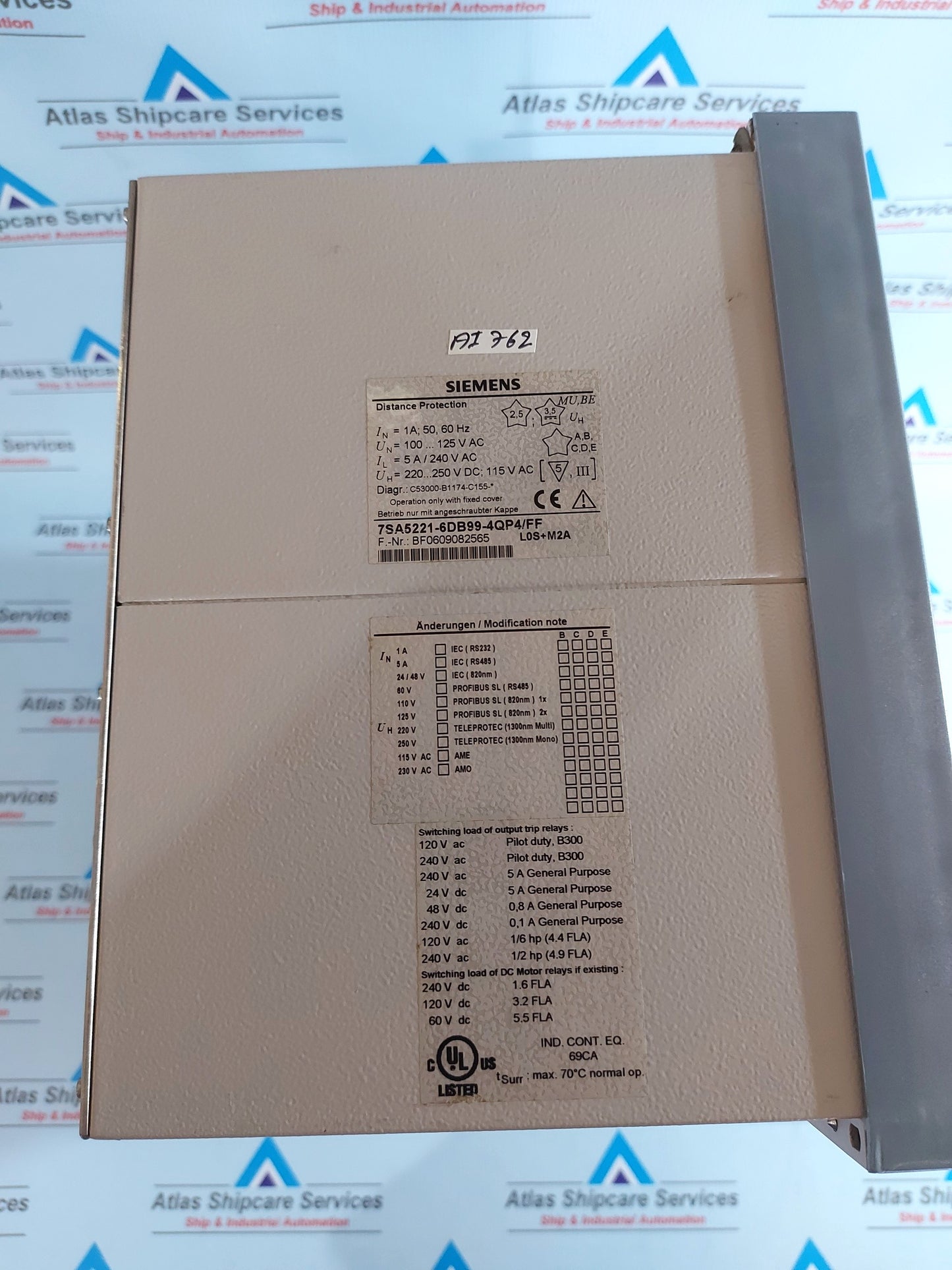 SIEMENS SIPROTEC 7SA5221-6DB99-4QP4/FF DISTANCE PROTECTION RELAY MODULE