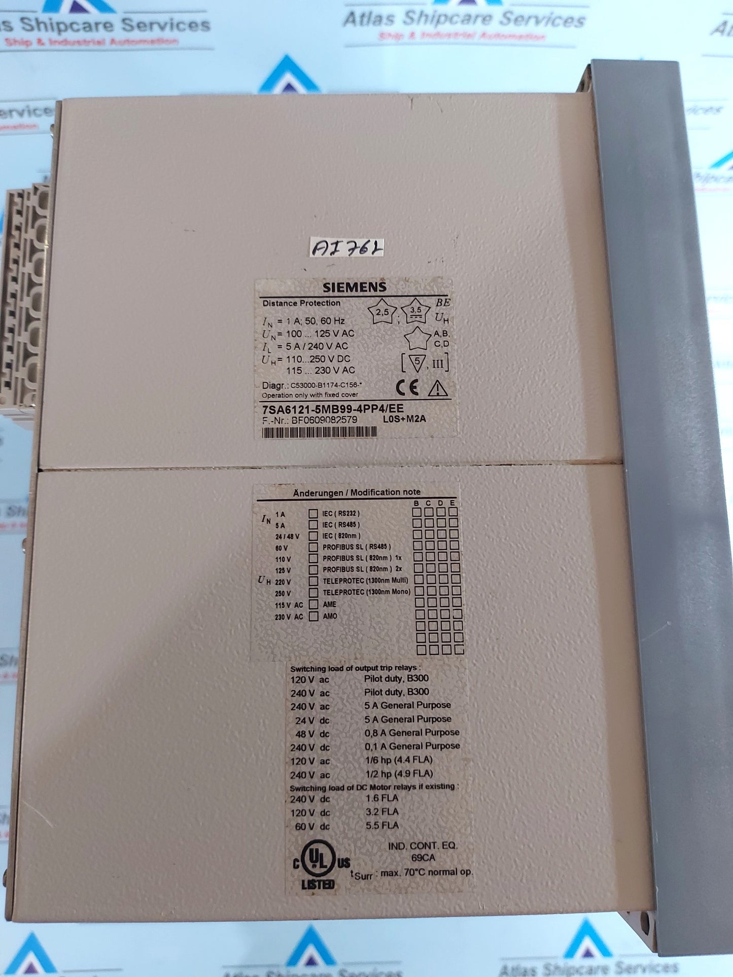 SIEMENS SIPROTEC 7SA6121-5MB-4PP4/EE DISTANCE PROTECTION RELAY MODULE
