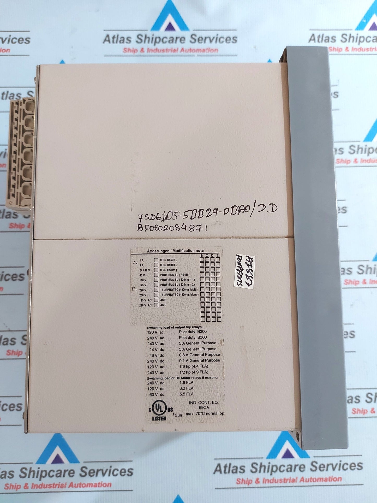 SIEMENS SIPROTEC 7SD6105-5BB29-0BA0/DD LINE DIFFERENTIAL PROTECTION RELAY