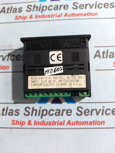 SIMPSON M235-1-0-71-0 MINI-MAX PANEL METER 85-250 VAC