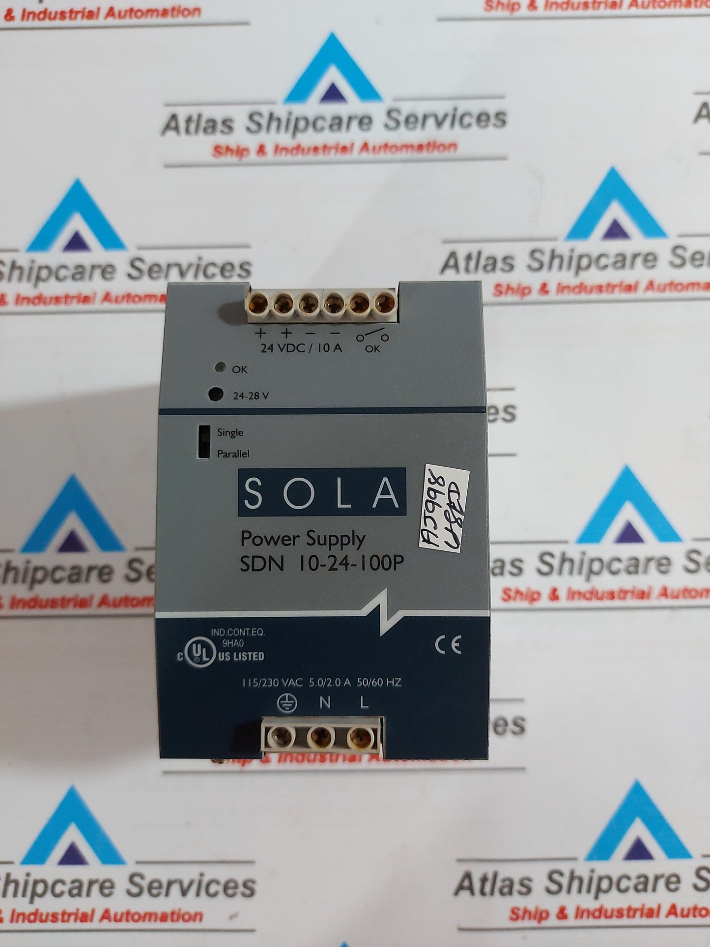SOLA SDN 10-24-100P POWER SUPPLY 115/230 VAC 24VDC/10A