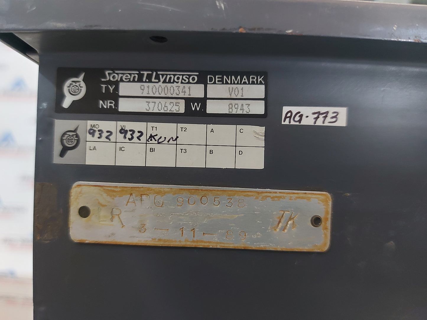 SOREN T.LYNGSO 910000341 V01 CONTROL PANEL