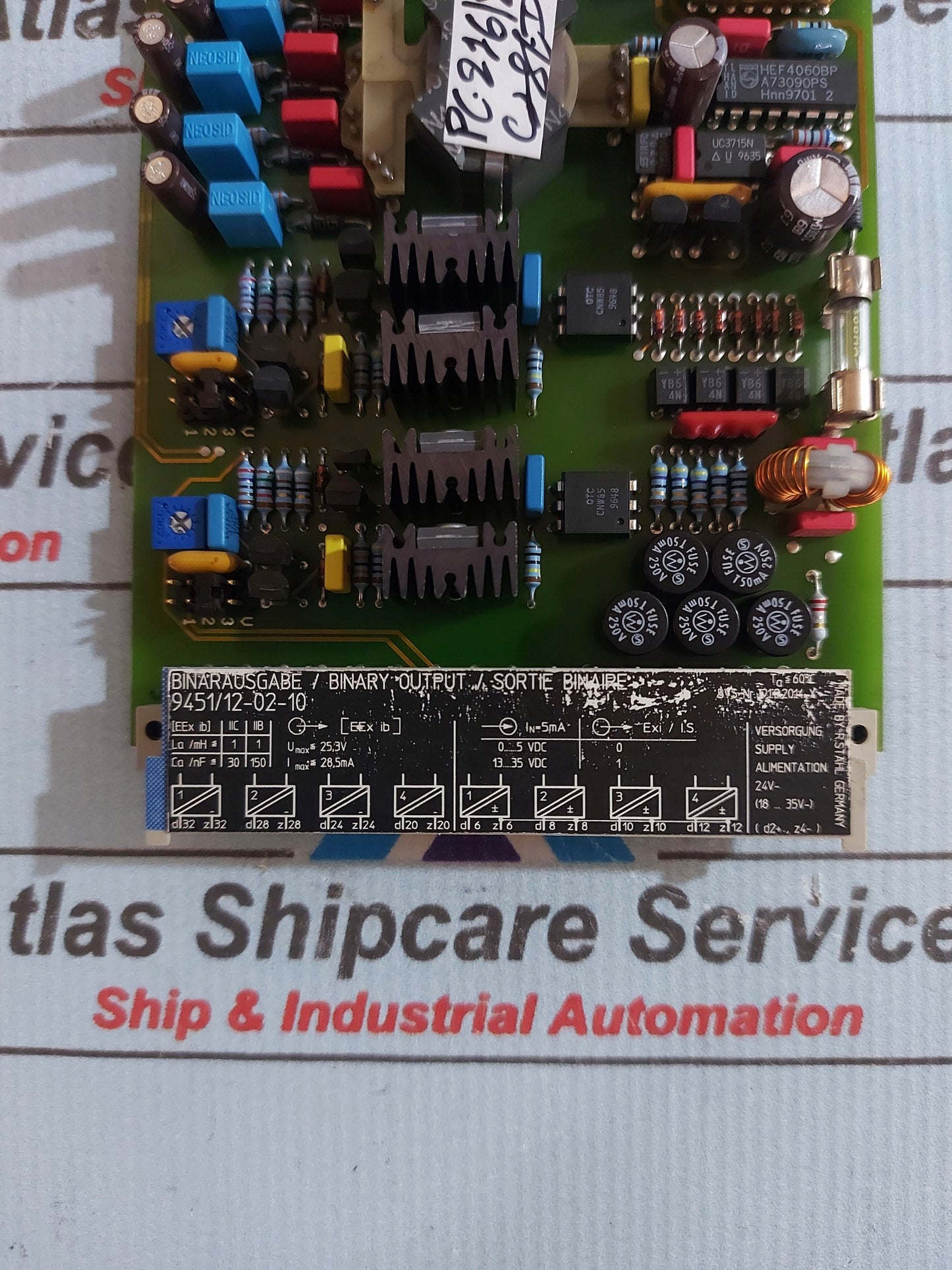STAHL ICS 1000 9451/12-02-10 BINARY OUTPUT PCB CARD