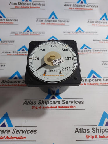 STANDARD ELECTRIC WORKS LS-110DC AMMETER 0-2250 KILOWATTS