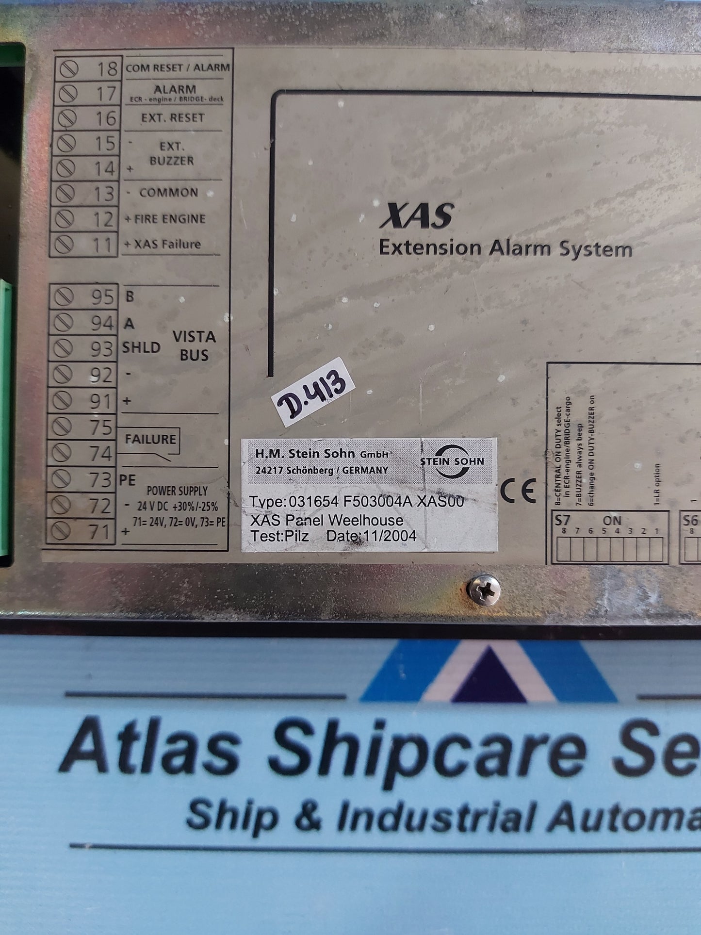 STEIN SOHN 031654 F503004A XAS00 EXTENSION ALARM SYSTEM