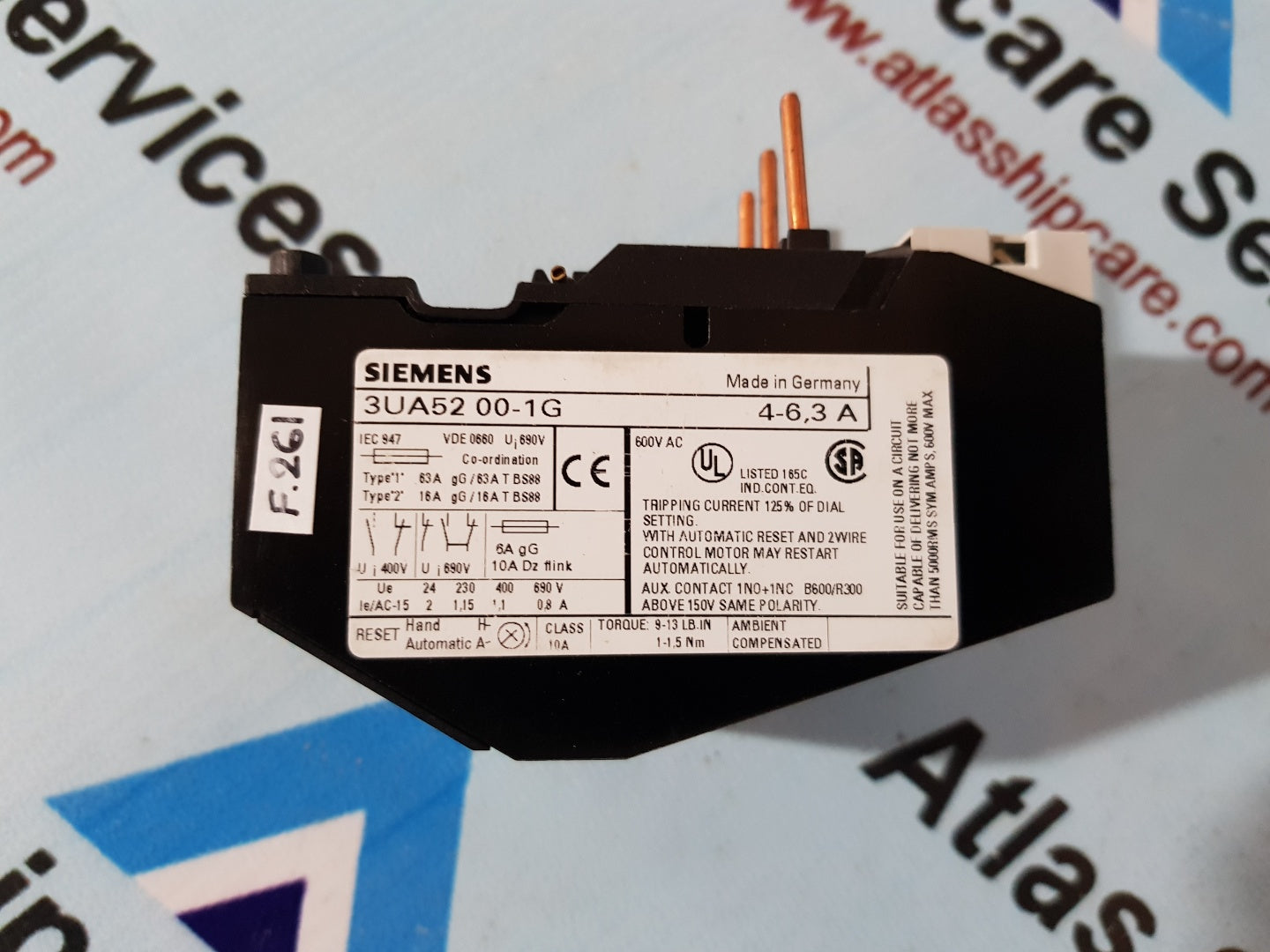 Siemens 3UA52 00-1G Overload Relay