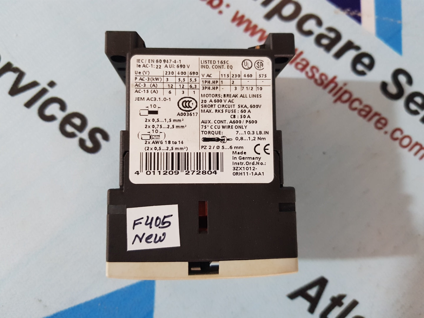 Siemens Sirius 3RT1017-1AB01 3-Pole Contacter