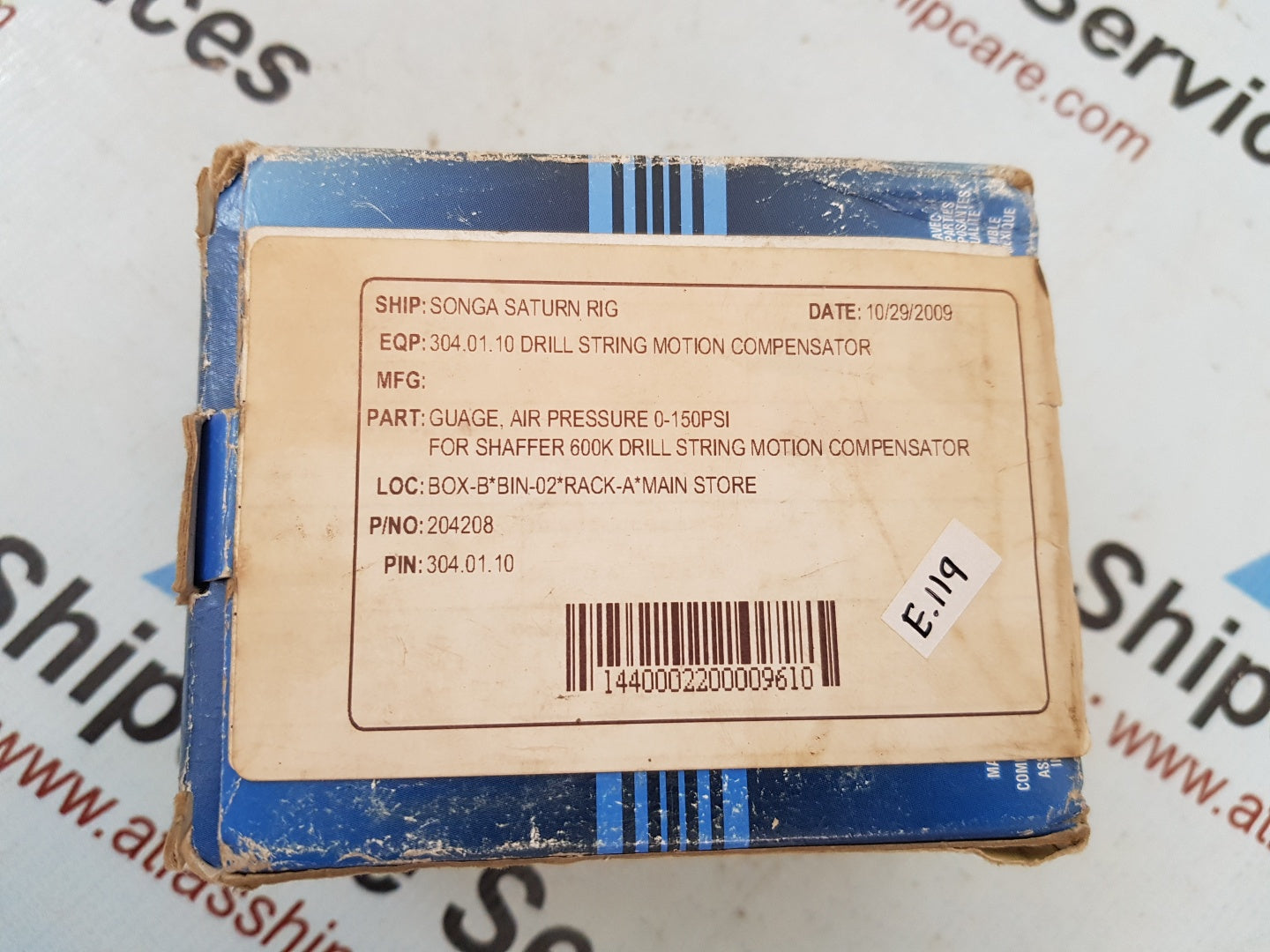 Stewart Warner 204208 Air Pressure Gauge 0-150 Psi