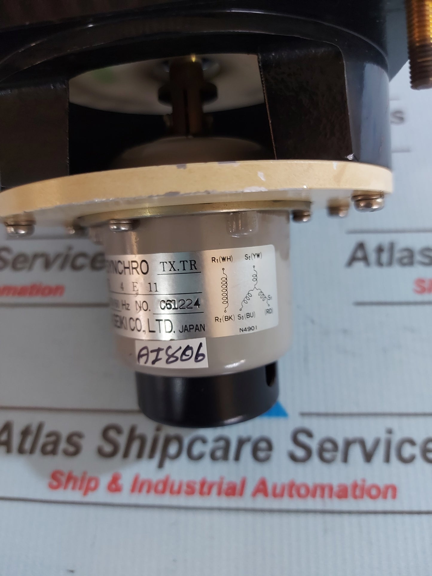 TAMAGAWA TS 4E11 SYNC MOTOR WITH RUDDER ANGLE/RPM INDICATOR