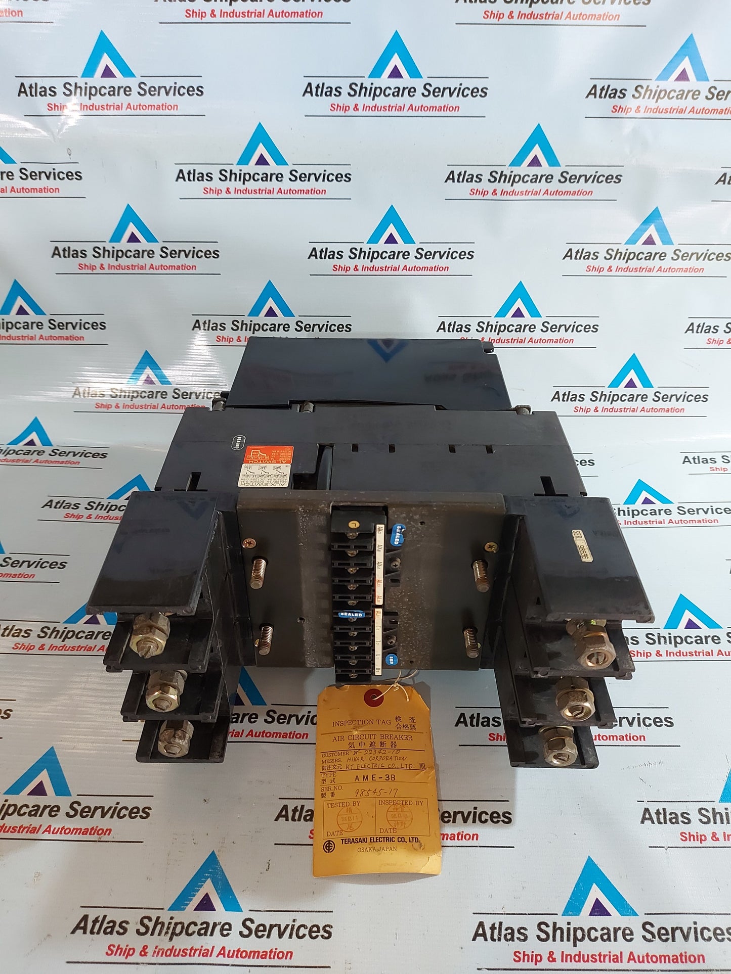 TERASAKI AME3B AIR CIRCUIT BREAKERS IN 192A MOTOR OPERATOR TYPE XMD4M AC200-230V