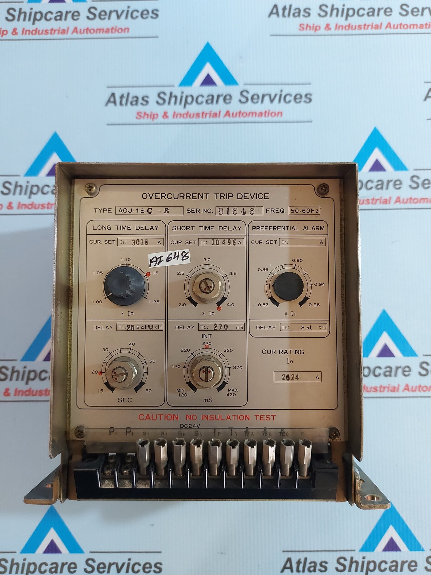 TERASAKI AOJ-1SC-B OVERCURRENT TRIP DEVICE