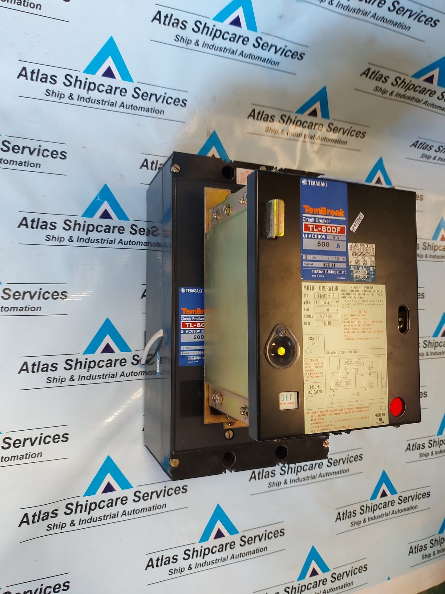 TERASAKI TEMBREAK TL-600F 3 POLE CIRCUIT BREAKER 500A