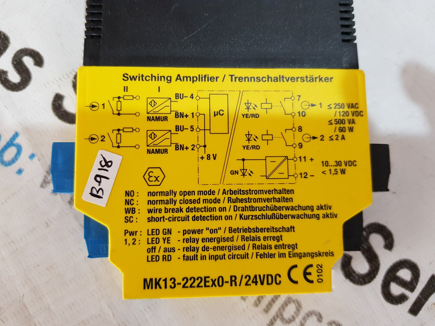 TURCK MK13-222EX0-R SWITCHING AMPLIFIER