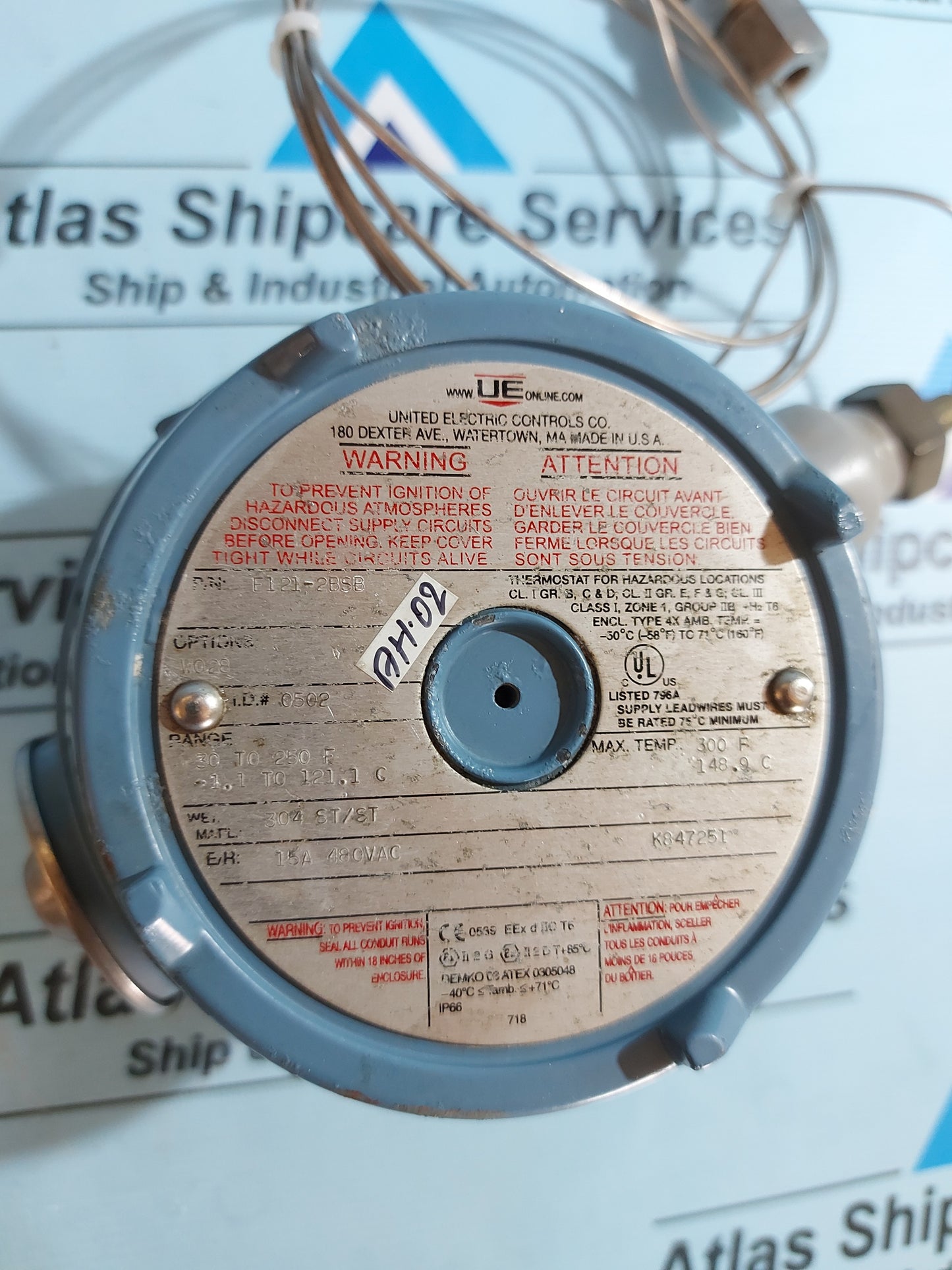 UNITED ELECTRIC E121-2BSB EXPLOSION-PROOF TEMPERATURE SWITCH
