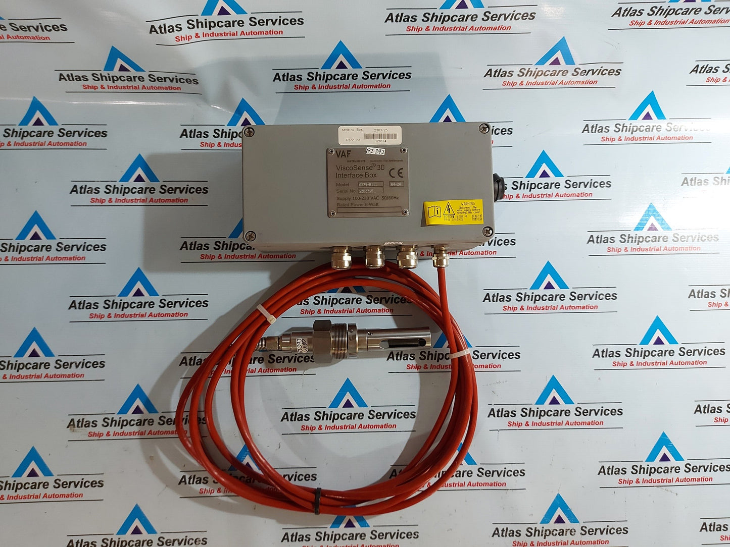VAF INSTRUMENTS VISCOSENSE 3D 0279-0111 INTERFACE BOX WITH SENSOR