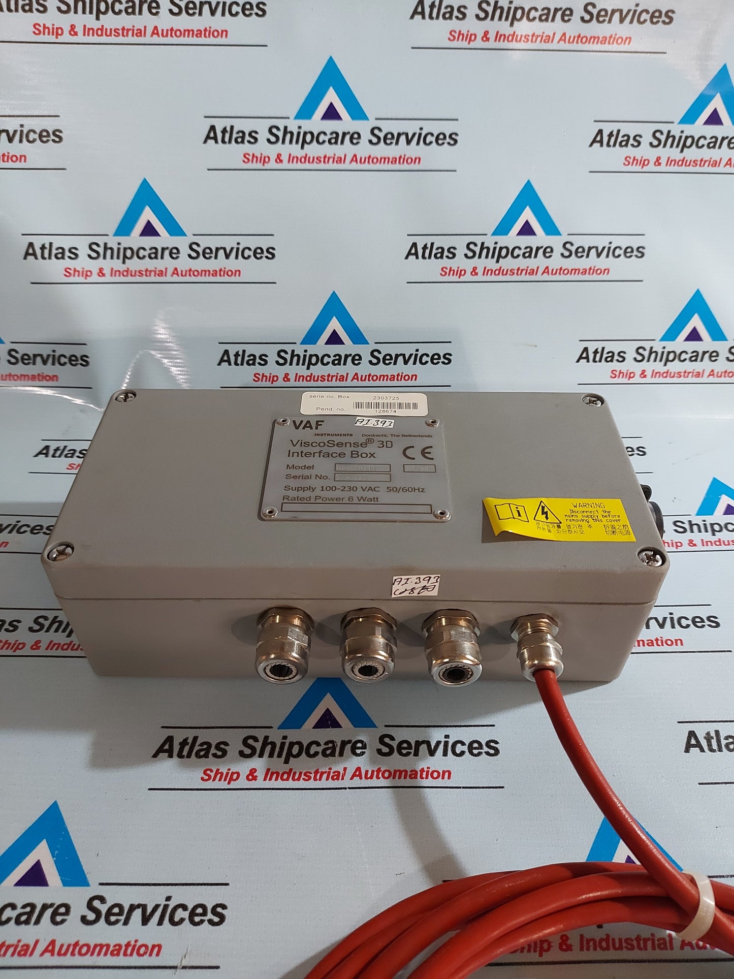 VAF INSTRUMENTS VISCOSENSE 3D 0279-0111 INTERFACE BOX WITH SENSOR