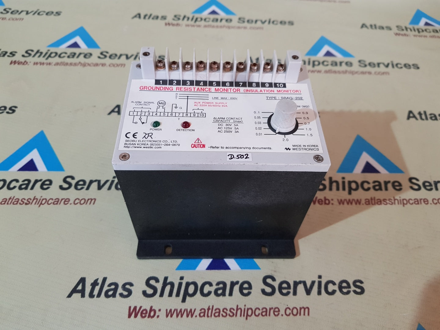 WESTRONICS SBAG-202 GROUNDING RESISTANCE MONITOR
