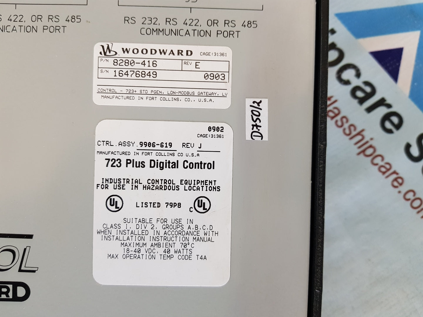 WOODWARD 8280-416 723 PLUS DIGITAL CONTROL