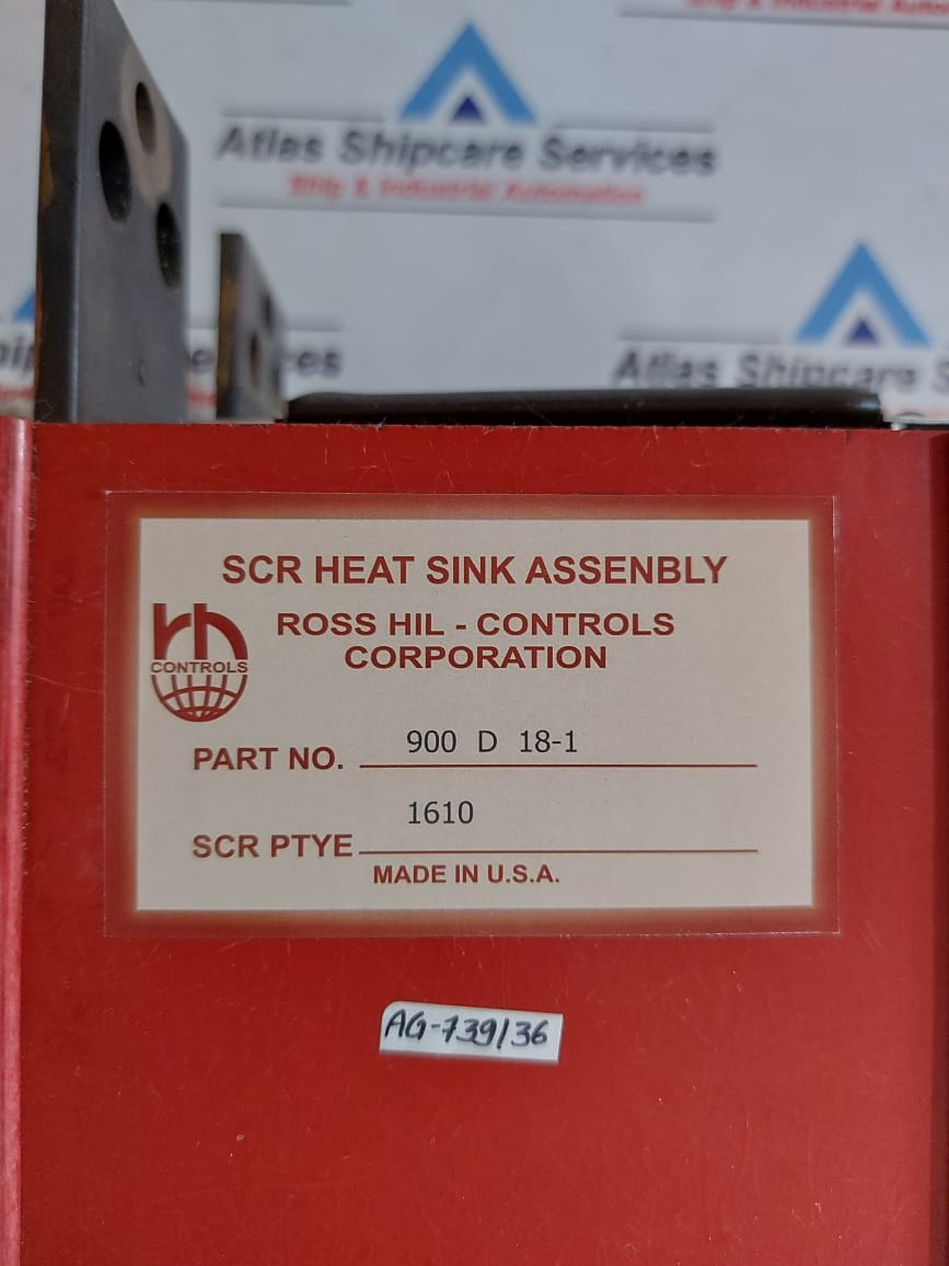 ROSS HILL CONTROLS 900 D 18-1 SCR HEAT SINK ASSEMBLY AG739