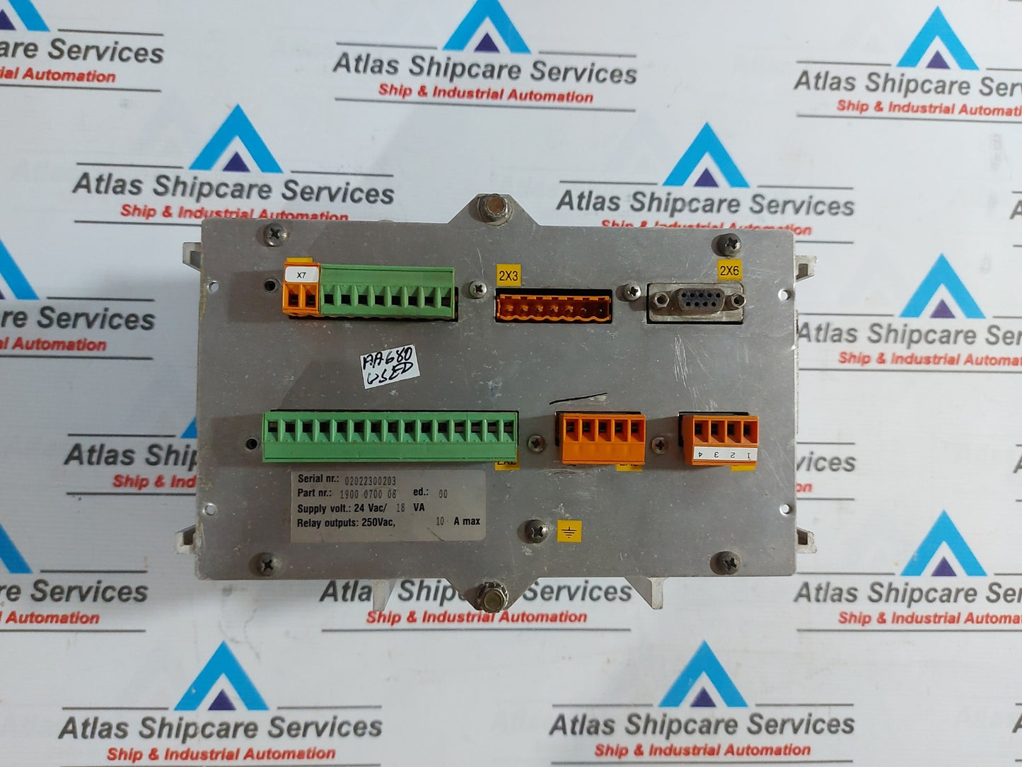ATLAS COPCO 1900070008 ELEKTRONION COMPRESSOR WITH PROGRAM CONTROLLER PANEL