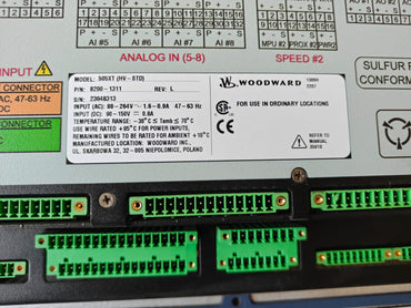 WOODWARD 505XT (HV-STD) TURBINE CONTROL REV:L