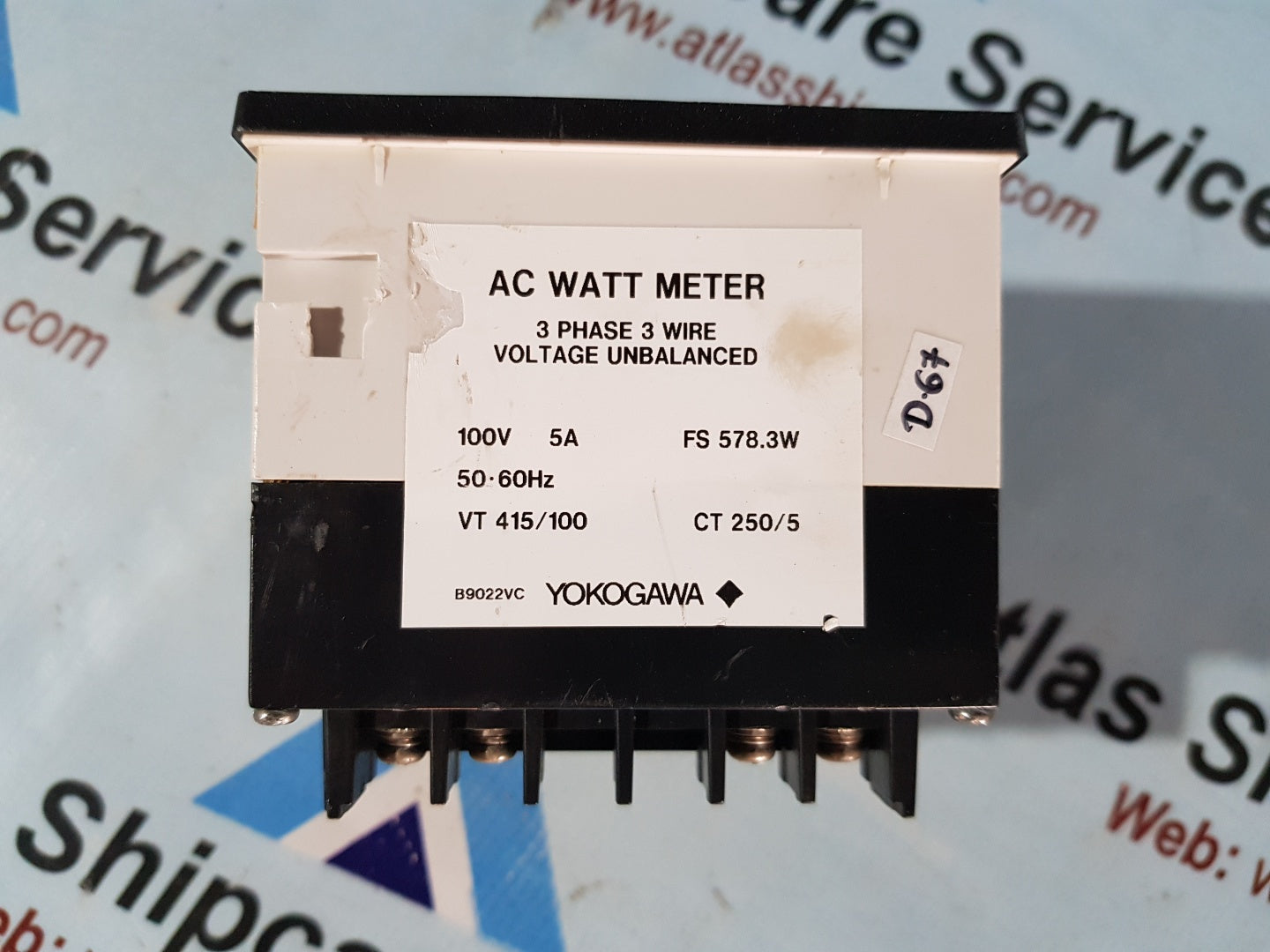 YOKOGAWA DN96A55 W52-N-L-BL/CJ AC WATT METER