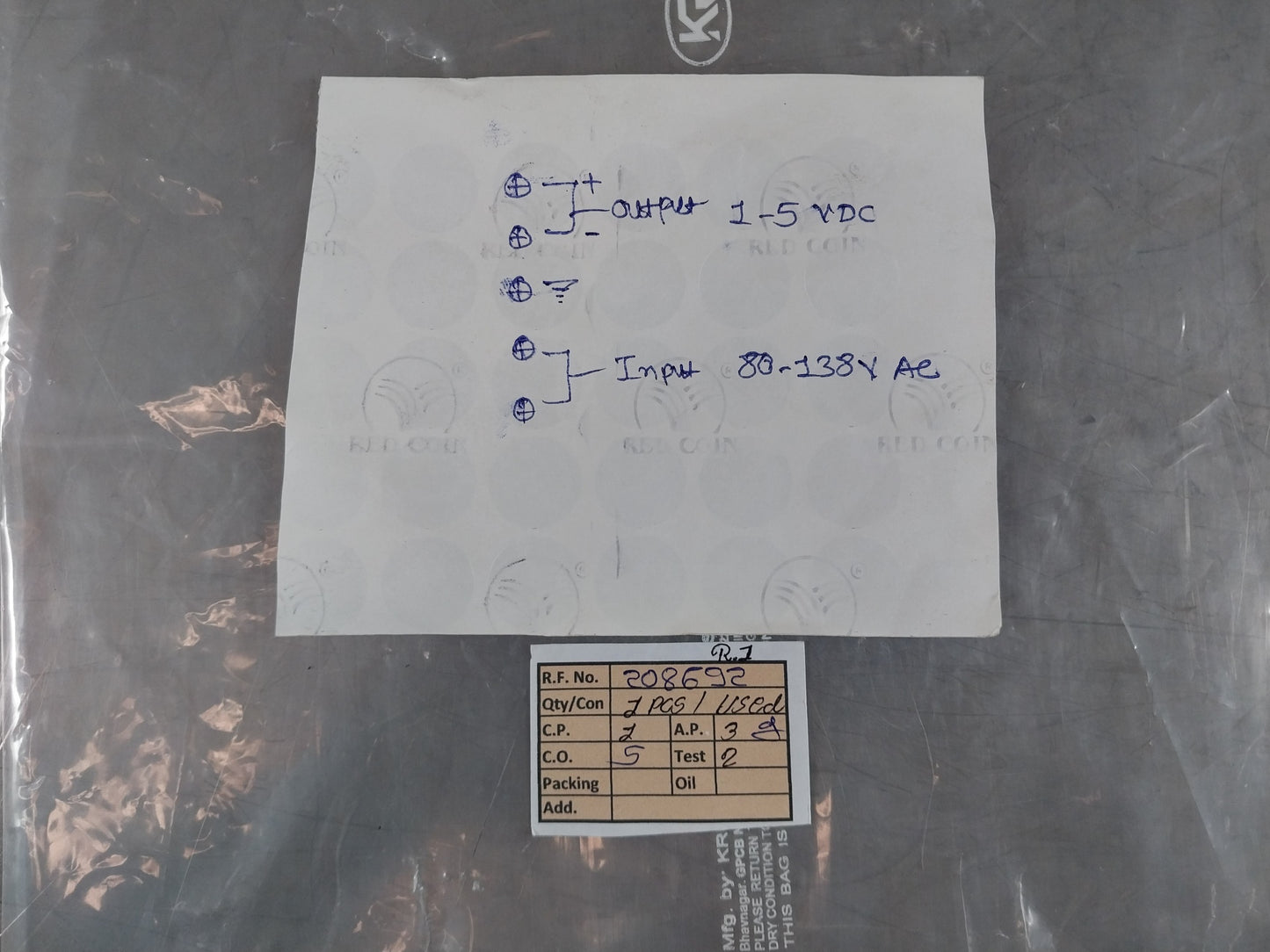 YOKOGAWA GF1 PNEUMATIC TO ELECTRICAL CONVERTER WITH PRESSURE TRANSMITTER