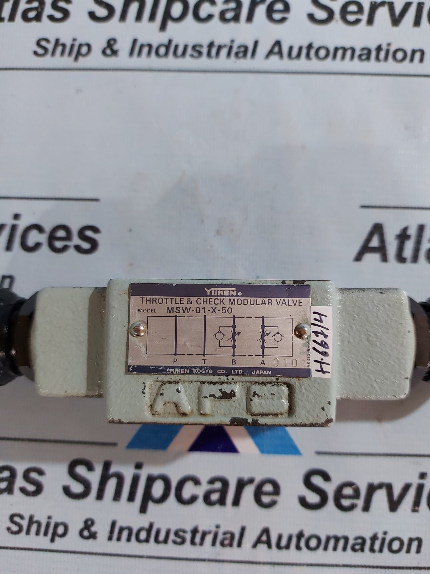 YUKEN MSW-01-X-50 THROTTLE & CHECK MODULAR VALVE H661