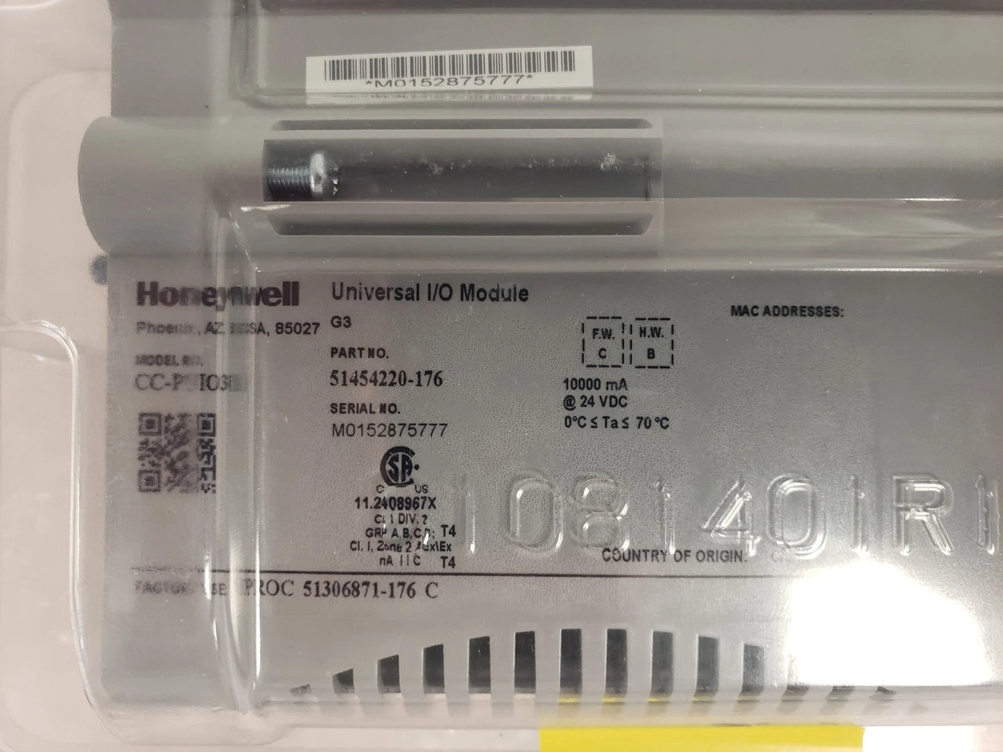 Honeywell CC-PUIO31 Universal I/O Module G-9