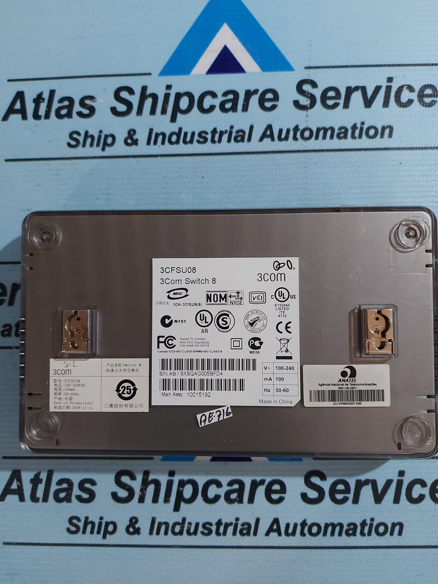 3COM 3CFSU08 8 PORT SWITCH