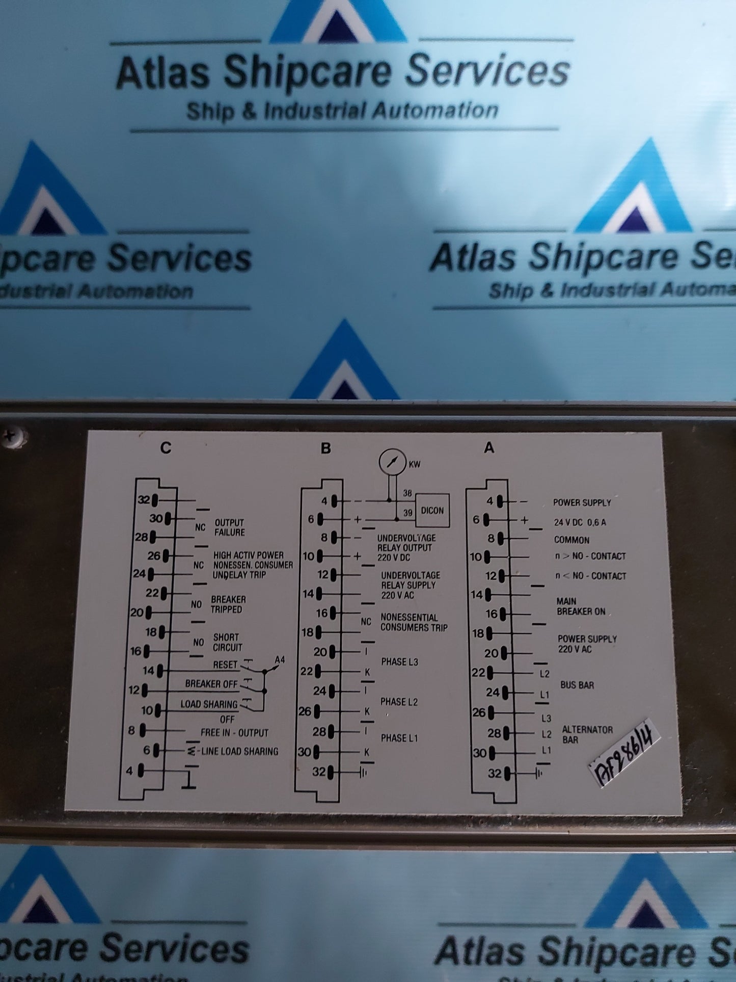 ABB CMA 50 SYNPOL GVT 360 8490 CONTROL PANEL
