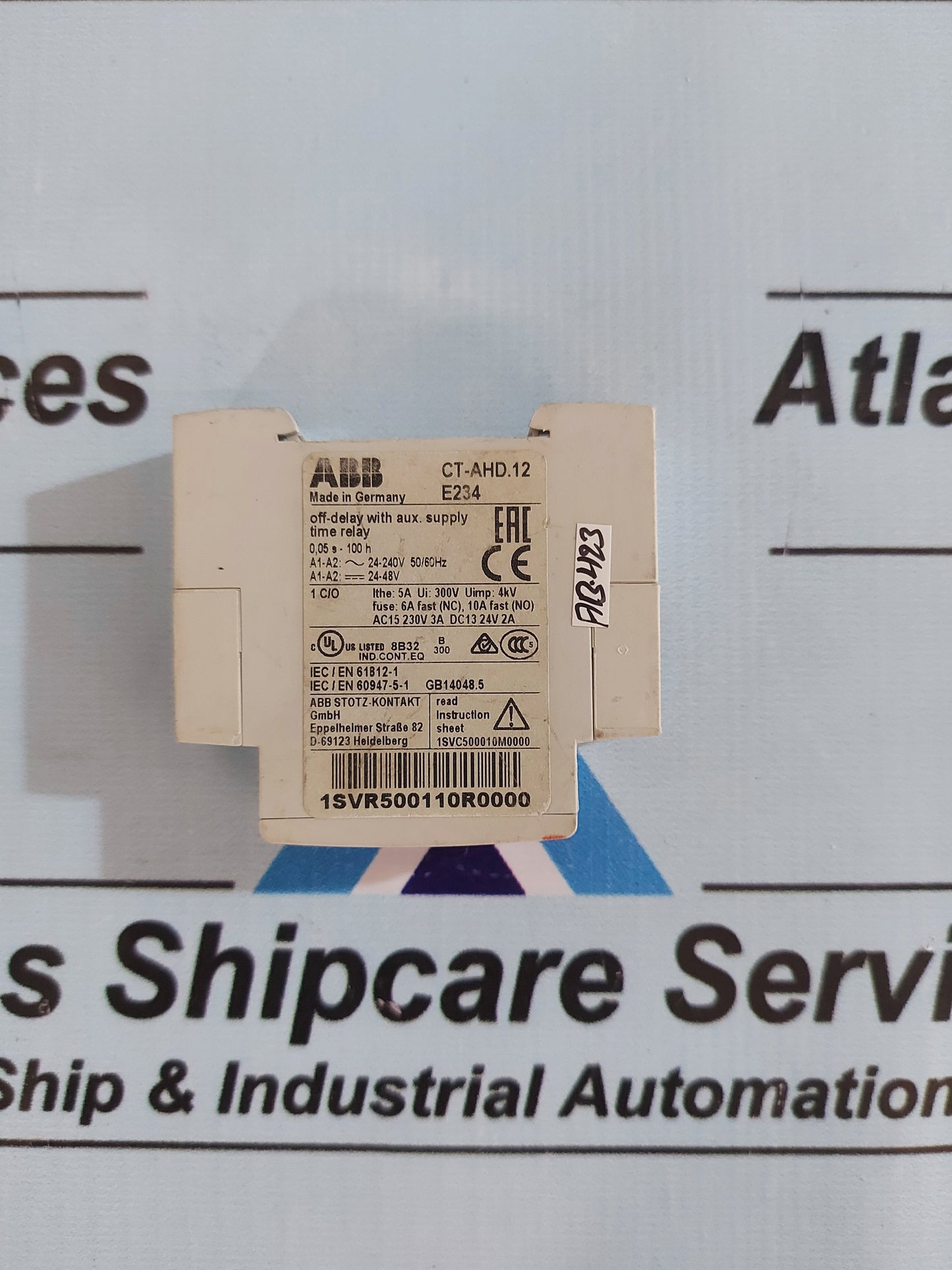ABB CT-AHD.12 OFF-DELAY WITH AUX.SUPPLY TIME RELAY 1SVR500110R0000
