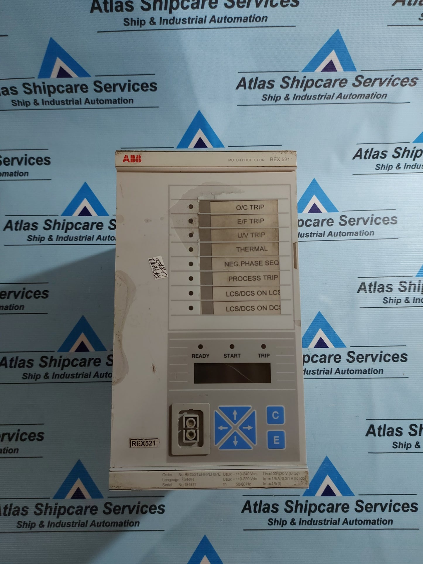ABB REX 521 MOTOR PROTECTION RELAY REX521EHHPLH07E