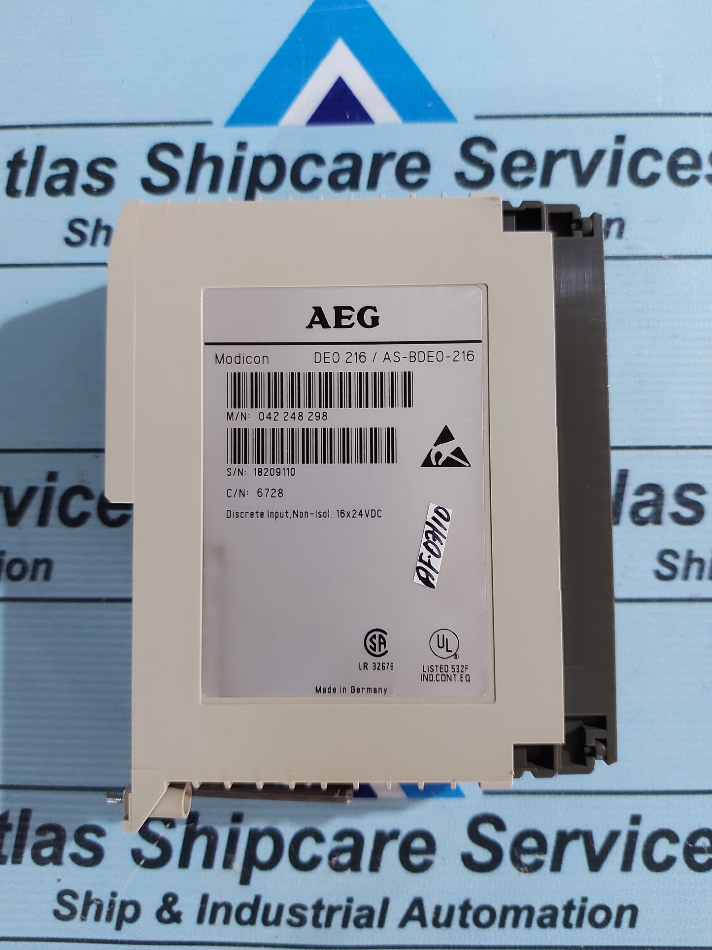 AEG MODICON DE0 216/AS-BDE0-216 DISCRETE INPUT MODULE